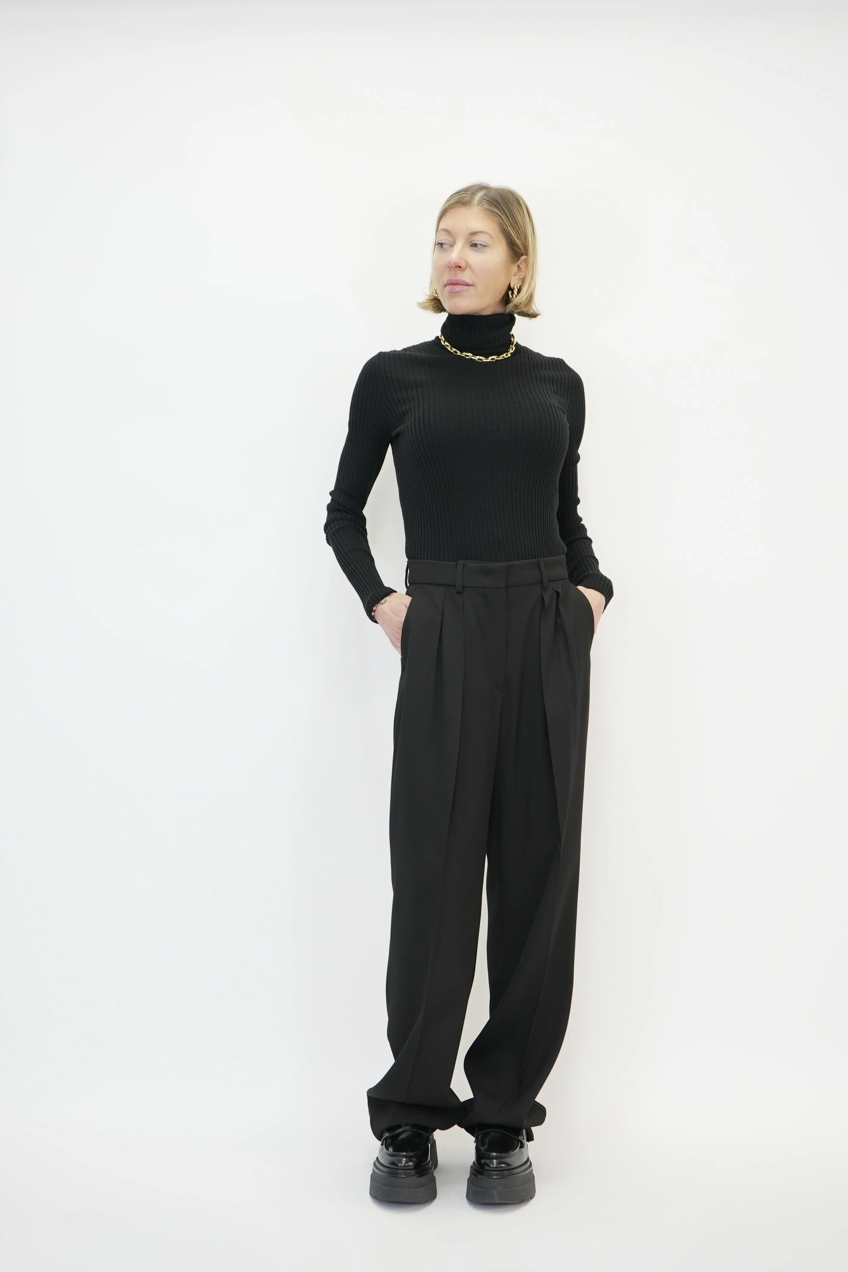 FAVETTA  WIDE TAILORED TROUSERS