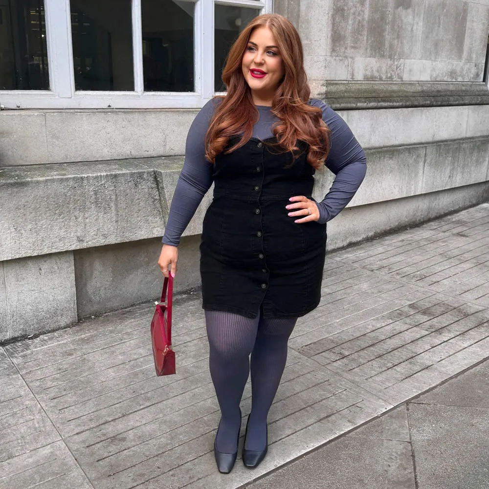 Ionic Ribbed Tights - Slate