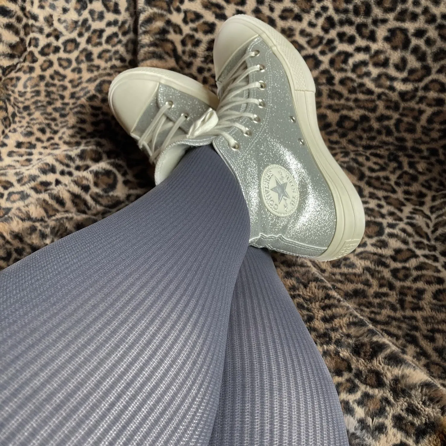 Ionic Ribbed Tights - Slate
