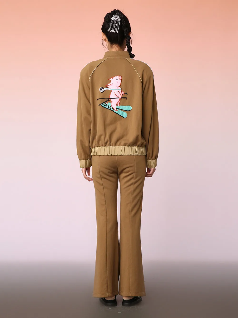 MUKZIN Khaki Straight Relaxed Lounge Pants